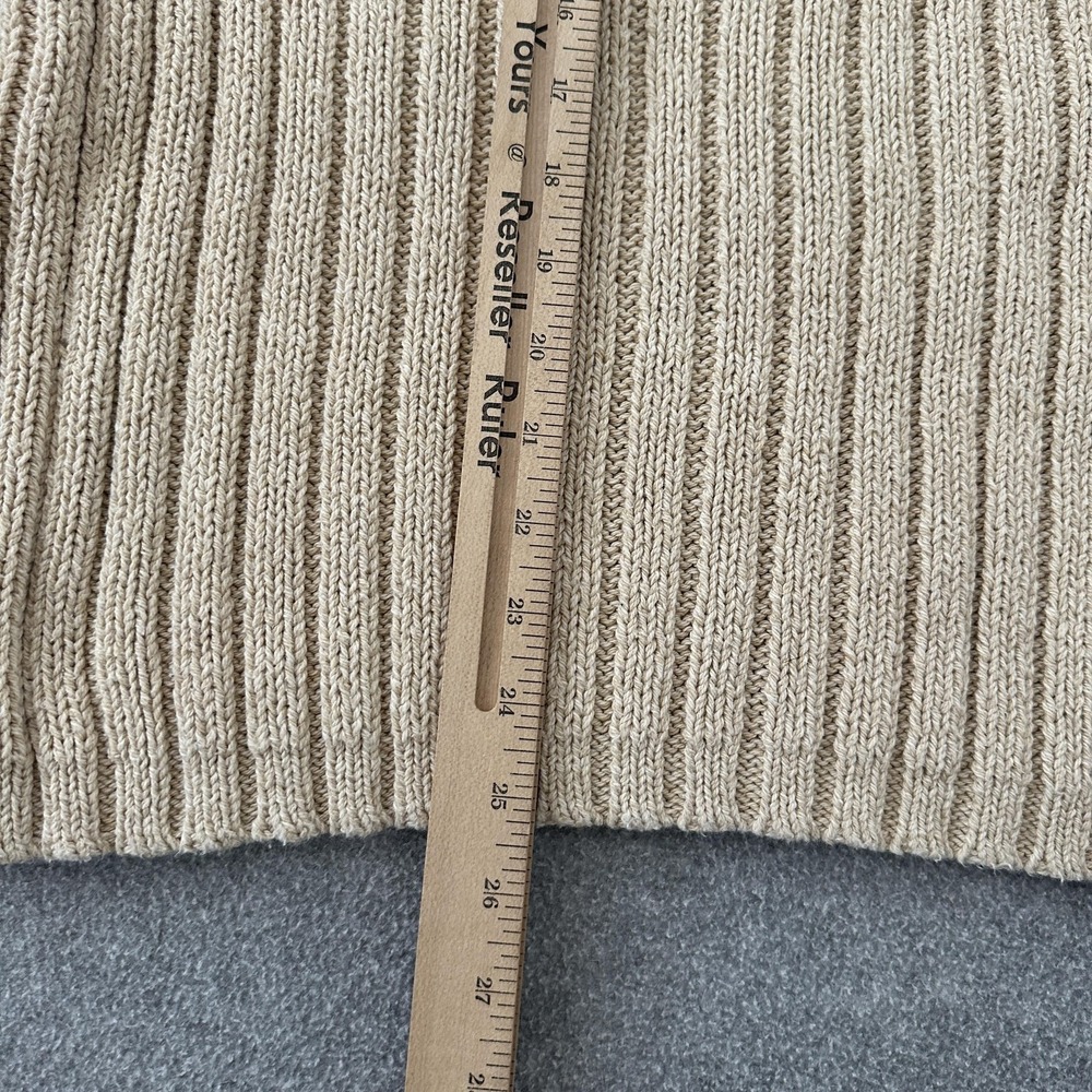 Vintage Polo Ralph Lauren Rib Knit Sweater Mens XL Beige Thick Heavy Chunky 90s - Picture 5 of 6